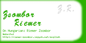 zsombor riemer business card